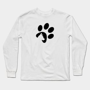 Dog Love Paws Pet Cute Funny Gift Modern Animals Long Sleeve T-Shirt